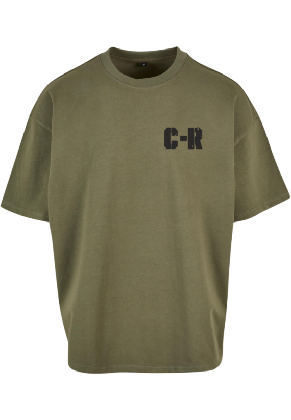 KHAKI HEAVY OVERSIZE TRIČKO - Velikost: M